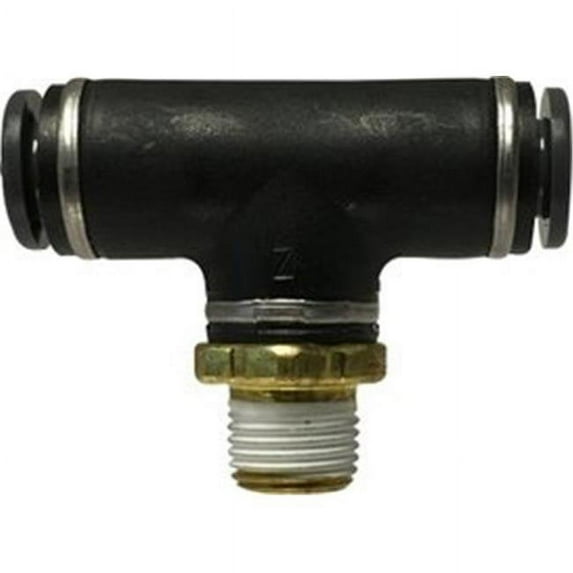 Midland Industries 721006C 0.37 MPT x 0.62 Tube DOT Composite Body Push-in Male Branch Tee