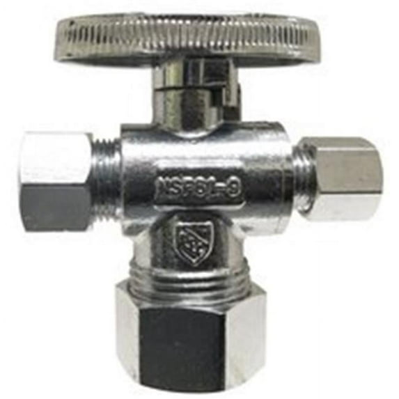 Midland Industries 746440 0.62 x 0.37 x 0.37 Comp 3 Way Angle Supply Stops