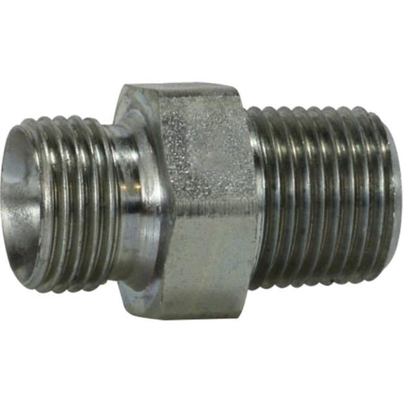 Midland Industries 78258 0.5-14 x 0.5 BSPP x MNPT Hex Nipple