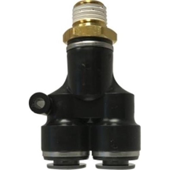 Midland Industries 880402C 0.12 MPT x 0.25 Tube DOT Composite Body Push-in Male Branch Y Connector