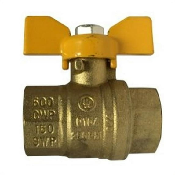 Midland Industries 940172T 0.37 in. 600 WOG Tee Handle Full Port Ball Valve