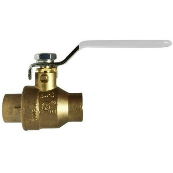 Midland Industries 941167LF 1.5 in. SWT x SWT Lead Free Full Port Ball Valve