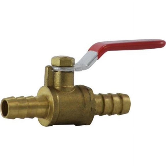Midland Industries 944142LF 0.25 HB x 0.25 HB Lead Free Forged Mini Ball Valves with Hose Barbs