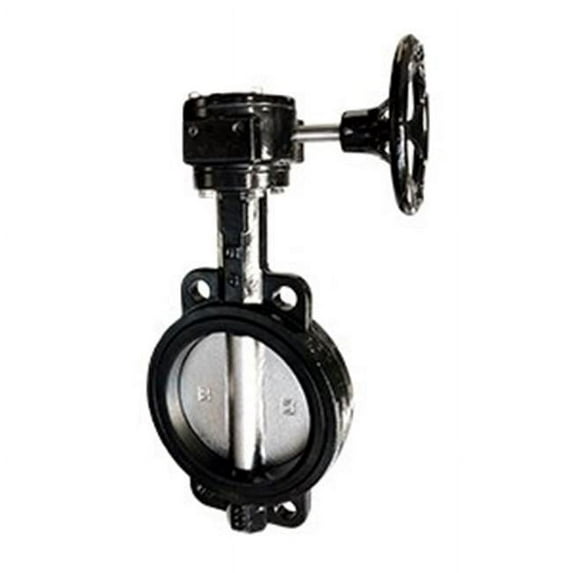 Midland Industries 9650G2SE 2 in. Duct Wafer & Gear Butterfly Valve with Stainelss Steel Disc-EPDM