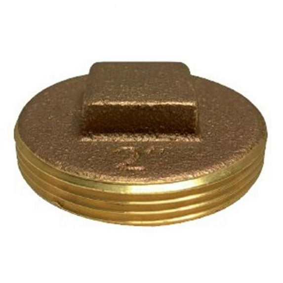 Midland Industries 970300 1.5 in. Brass Raised Square Head Cleanout Plug