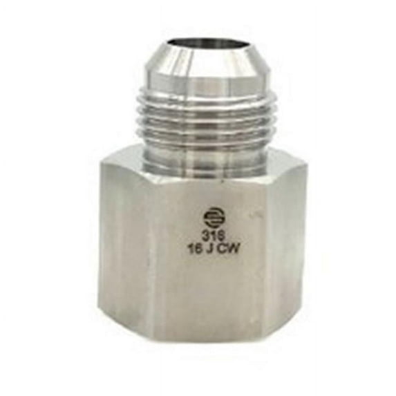 Midland Industries SS2405-16-16 16 MJIC x 1 Female NPT 316 Stainless Steel JIC Female Adapter