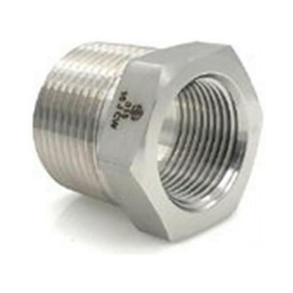 Midland Industries SS5406-12-08 0.75 MNPT x 0.5 FNPT 316 Stainless Steel Hex Bushing