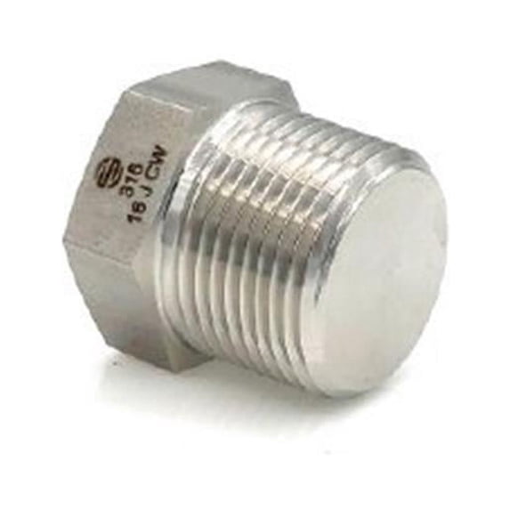 Midland Industries SS5406-P-04 0.25 NPT 316 Stainless Steel Hex Pipe Plug