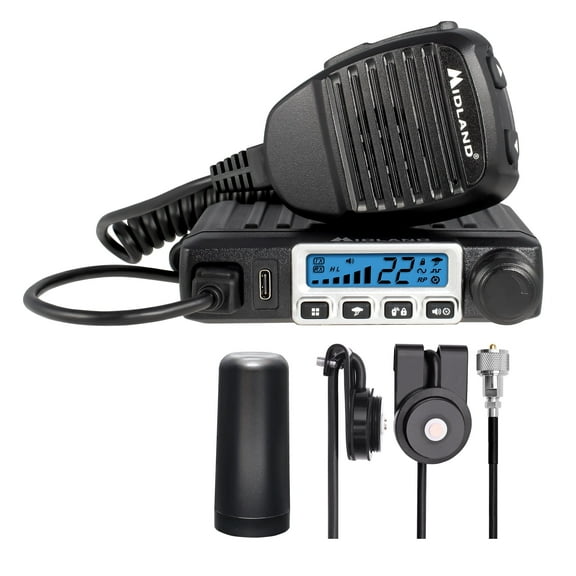 Midland  MXT115VP3-15 Watt GMRS Micromobile 15 Channels - 3dB Gain Universal Lip Mount Antenna