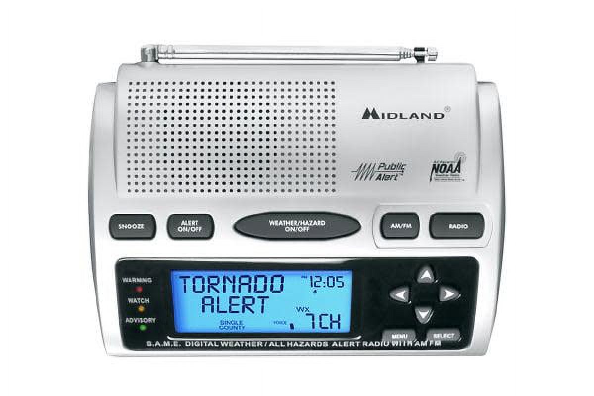 Midland Portable Weather Radio, Gray, WR300 - image 1 of 2