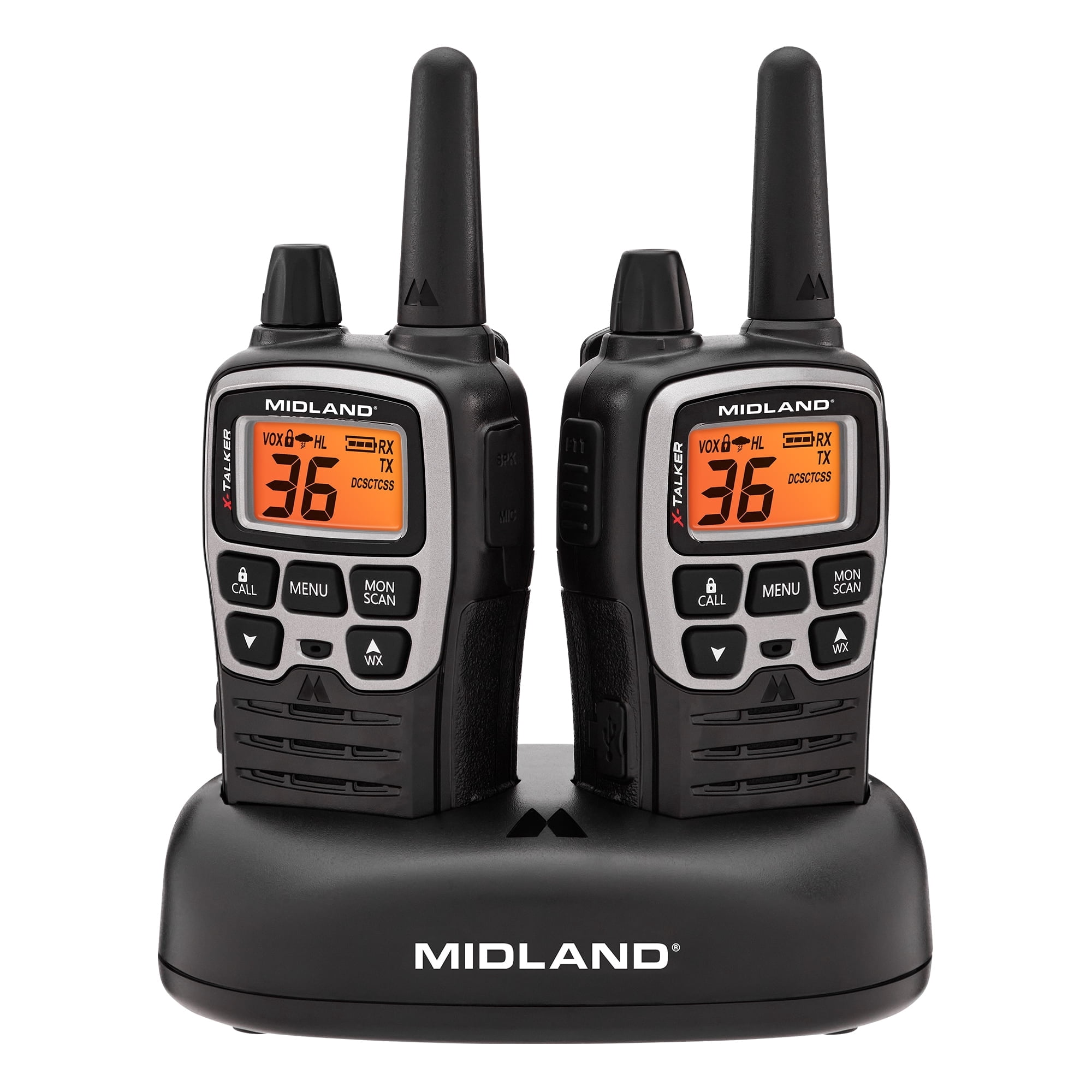 Midland, Two-Way Radio, T71VP3, 38-mile Range Black - Walmart.com