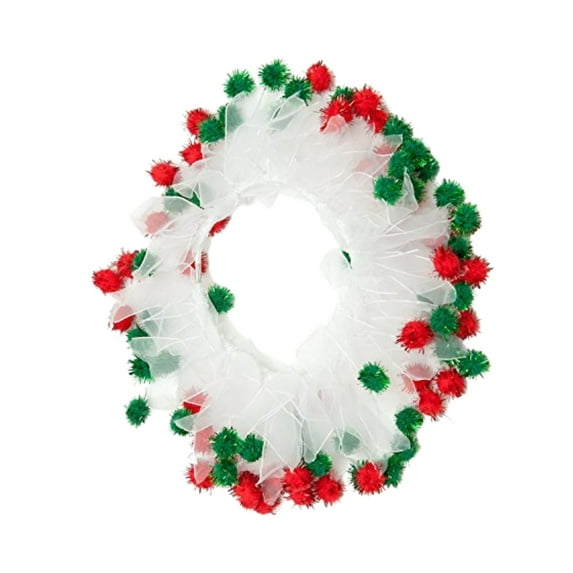 Midlee Christmas Pom Pom Decorative Dog Collar (Small)
