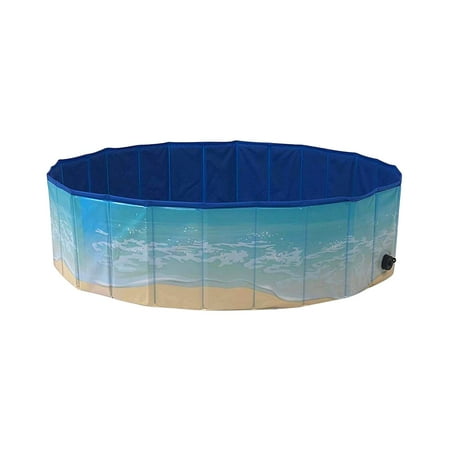 Midlee Dog Pool - Foldable & Portable Outdoor Bathing Tub (47" Diameter)