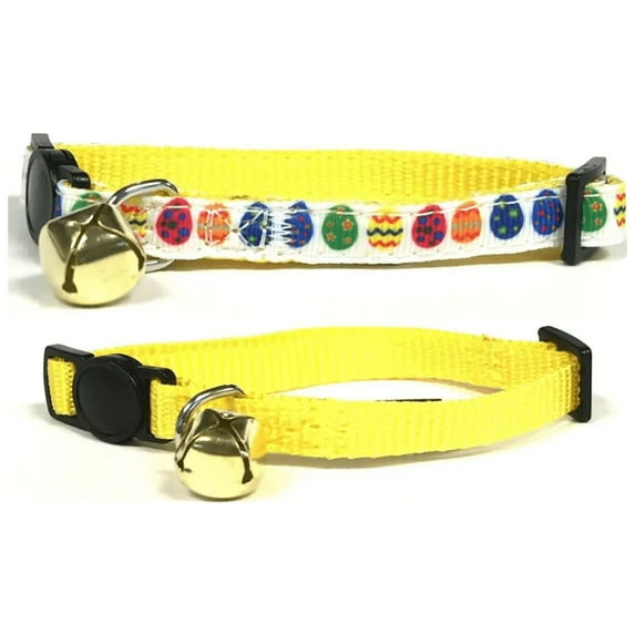 Midlee Easter Egg Cat Collar Set with Safety Buckle