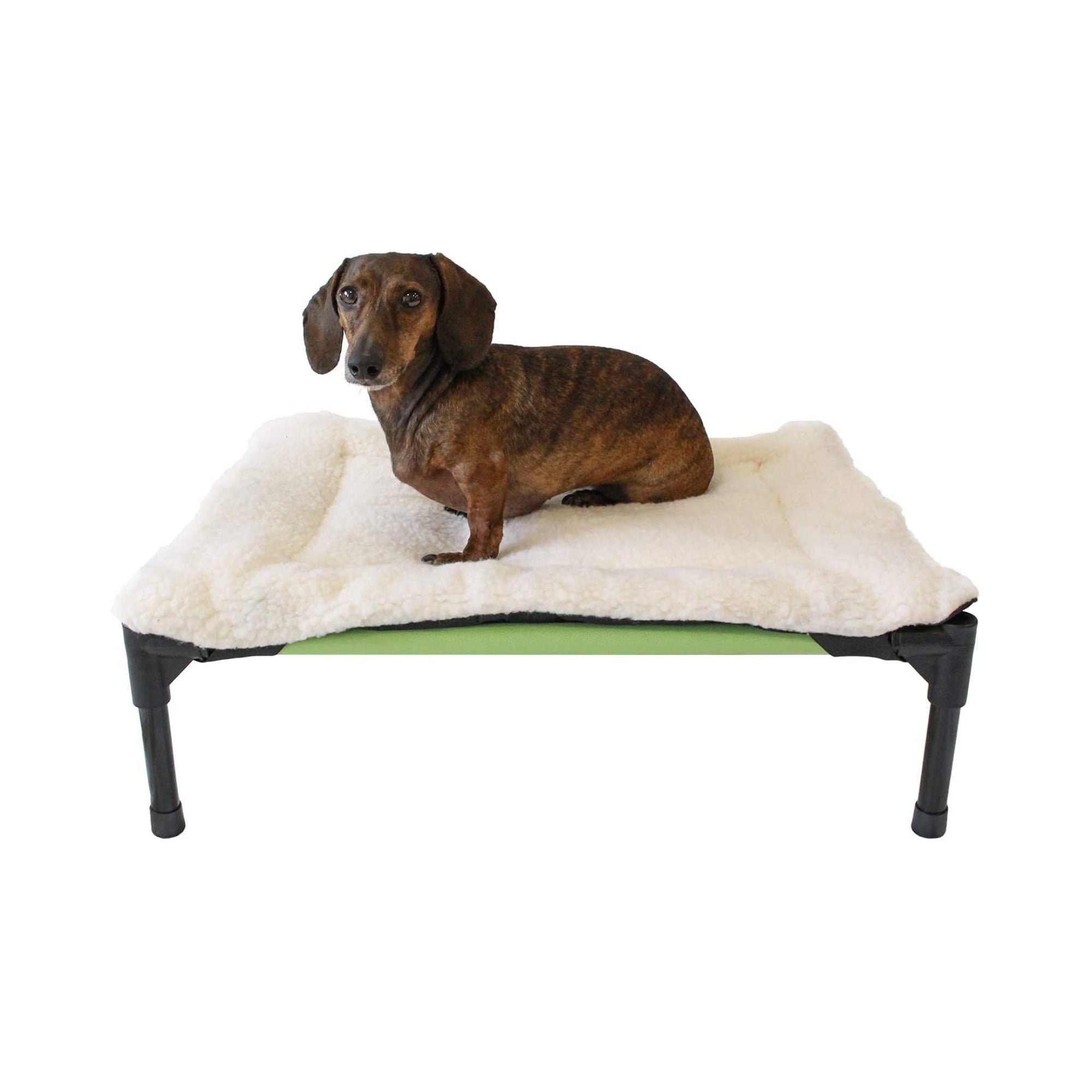 Small White Microfleece Topper for Elevated Dog Cot