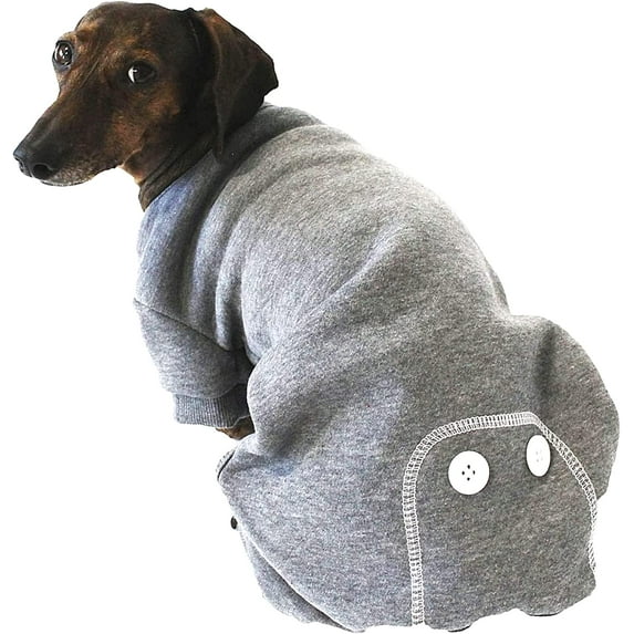 Midlee Grey Dog Pajamas (Medium)