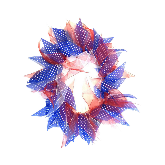 Midlee Medium Patriotic Dots 4th of July Dog Collar