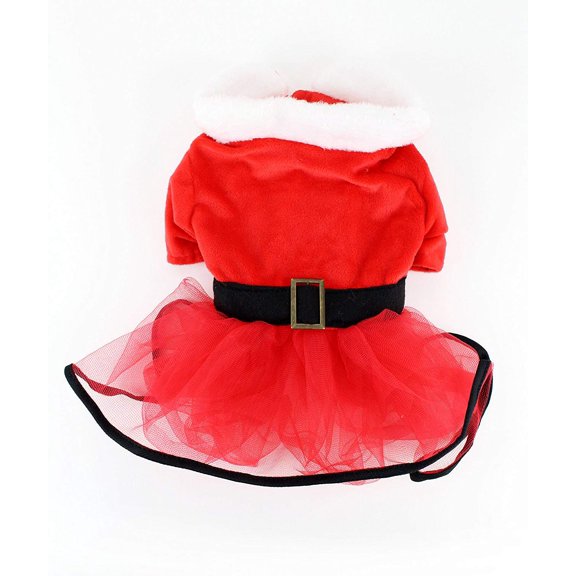 Midlee Mrs. Claus Santa Tutu Dog Dress (XXX-Large)