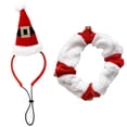 thumbnail image 1 of Midlee Santa Hat Headband with Red/White Bell Collar for Large Dogs, 1 of 7