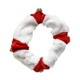 thumbnail image 1 of Midlee White/Red Christmas Plush Jingle Bell Collar (Small)- Festive Holiday Pet Accessories, 1 of 5