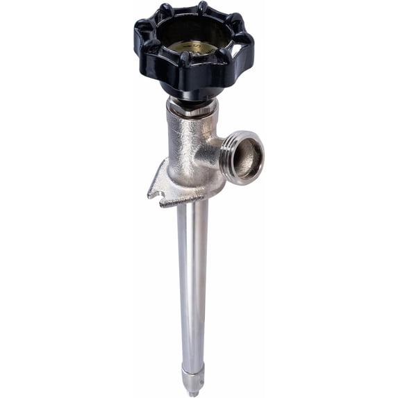 Midline 10 Inch Frost-Free Sillcock, Chrome-Plated Brass Body – 1/2" PEX Inlet x 3/4" Hose Bib Outlet, Lead-Free
