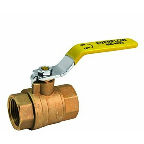 Midline Valve 600T012-NL Lead Free Full Port Forged Brass Ball Valve with Female Threaded IPS Connections, 1/2"