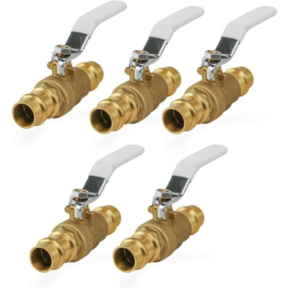Midline Valve 932001VLV-5 Premium Press Ball Valve, with 1 in. Press Connections, Brass (Pack of 5)
