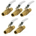 thumbnail image 1 of Midline Valve 932012VLV-5 Premium Press Ball Valve, with 1/2 in. Press Connections, Brass (Pack of 5), 1 of 6