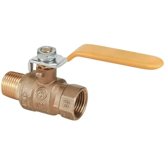Midline Valve MF822223 Premium Brass Full Port Ball Valve, 1 in. FIP x 1 in. MIP