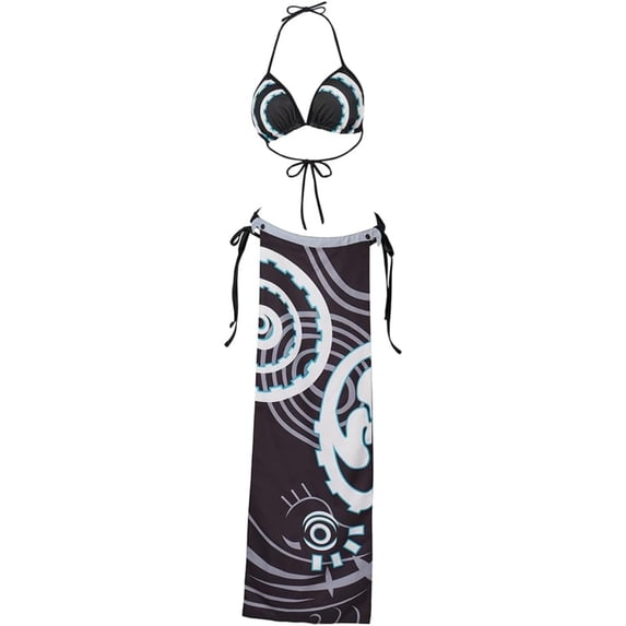 Midna Sexy Lingerie Swimsuit Black Bikini Skirt Outfit Twilight Princess Midna Costume
