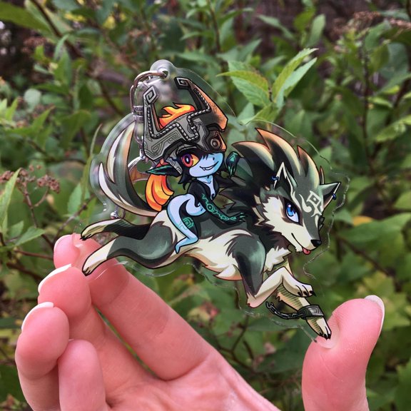 Midna and Link 3 Inch Acrylic Charm Keychain (1 keychain)