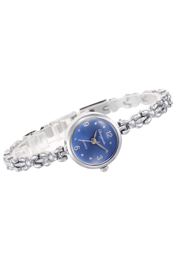 Midnight Allure Deep Blue Watch - Dark Blue Dial Silver Chain Watch, Elevate Your Evening Outfit