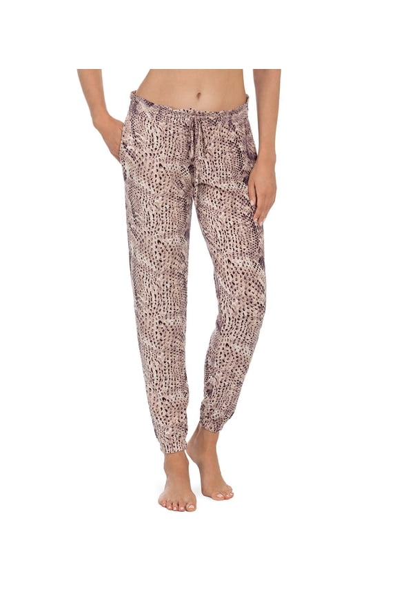 Midnight Bakery Womens Brushed Knit Jogger Pants, Purple, X-Large