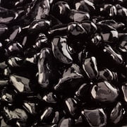 Midnight Black Fire Pit Glass Dots | 3/8, 10 lbs