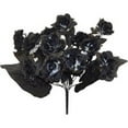 thumbnail image 1 of Midnight Black Snow White Rose with Gypsophila 21in Artificial Polysilk Faux Fake Flower Bush for Craft Home Bouquet Arrangement Ceremony Wedding Arch Floral Wall Aisle Decor (Black White, Set of 3), 1 of 1