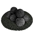 thumbnail image 1 of Midnight Black, Speckled Ceramic Fire Balls | 5" Set of 8, 1 of 7