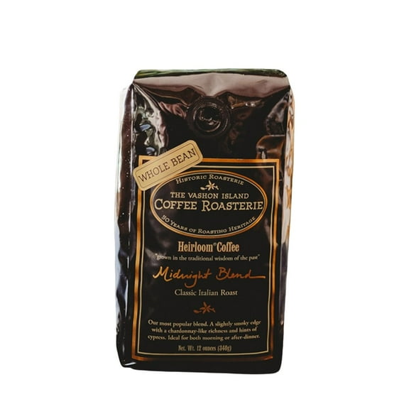 Midnight Blend - Roasted by Vashon Island Coffee Roasterie - Freshly Ground Coffee - 12 Ounce Bag