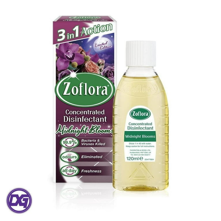 Zoflora Concentrated Disinfectant 120ml, Midnight Blooms, Long