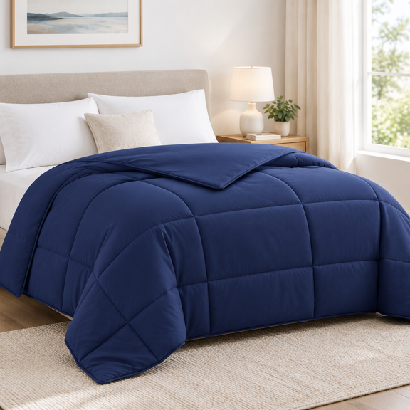Midnight Blue Full / Queen (90"x90") Evercool Comforter for Hot Sleepers