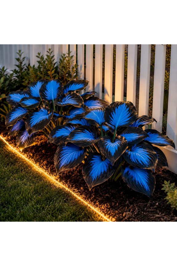 Midnight Blue Hostas – Premium Garden Stakes – Ideal Gift for Plant Lovers – Annual Blooms (No Artificial Flowers)