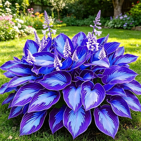 Midnight Blue Hostas for Planting-(Non-Artificial)-Easy to Grow & Quick Sprouting, Perfect for Garden Decor