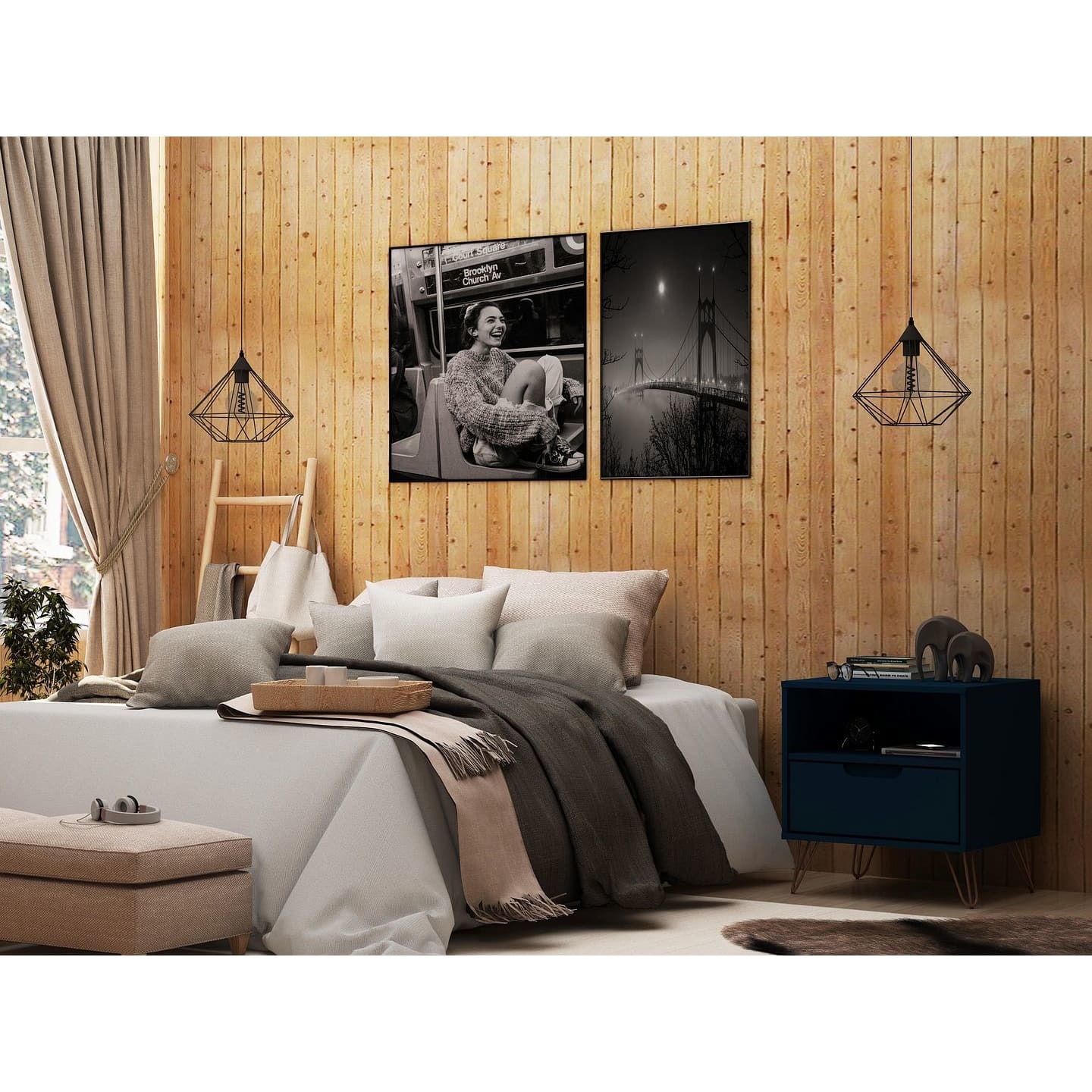 Midnight Blue Nightstand Elevate Your Space