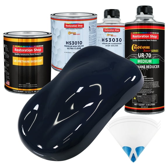 Midnight Blue Premium Quart URETHANE BASECOAT CLEARCOAT Car Auto Body Paint Kit
