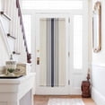 thumbnail image 1 of Midnight Blue Striped Door Curtains for Door Window, French Sidelight Front Back Door Curtains With Tieback, Beige Geometric Modern Art Kitchen Rod Pocket Drapes Panel, 54"x72", 1 of 5