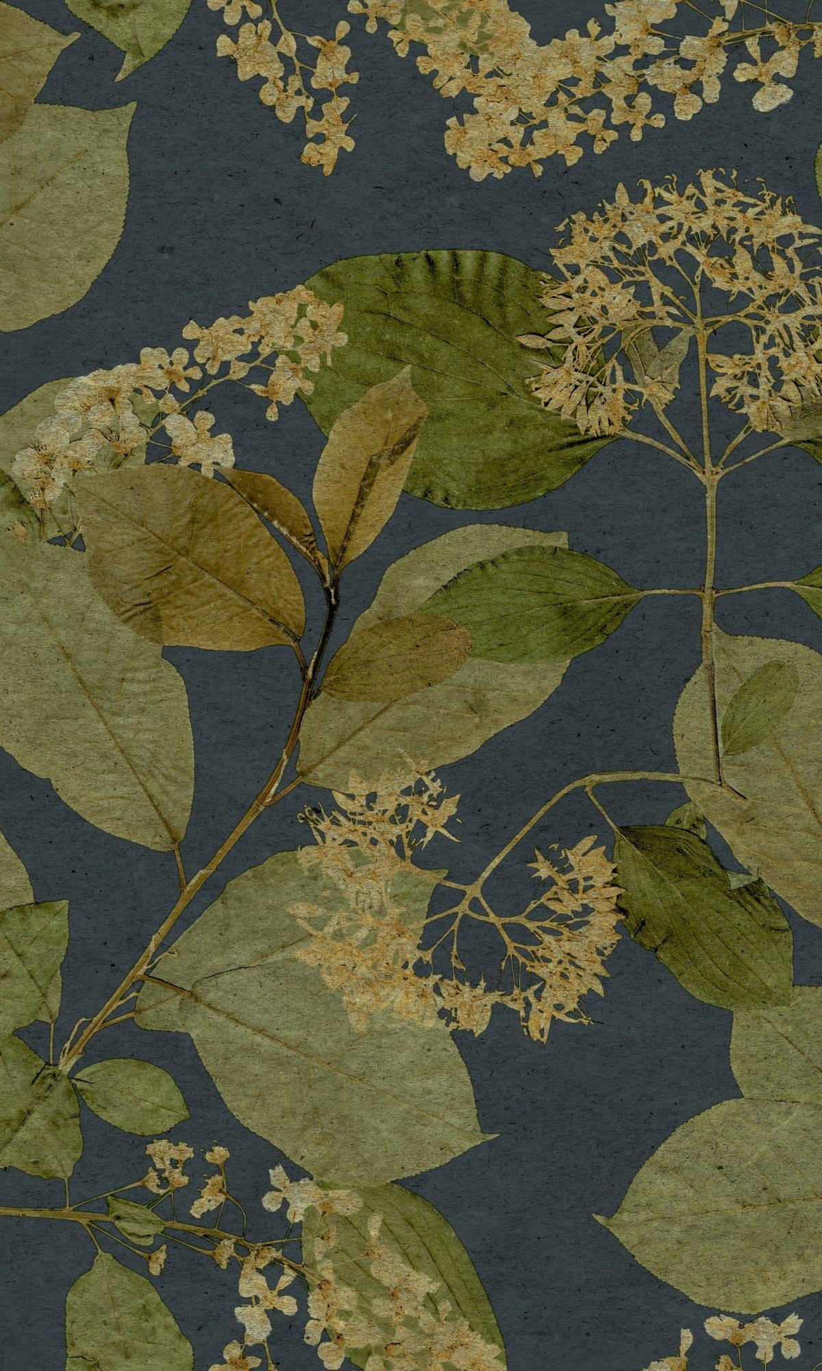 Midnight Blue Tropical Leaf Print Double Roll Non-Woven Non-Pasted Textured Wallpaper 57 Sq. Ft.