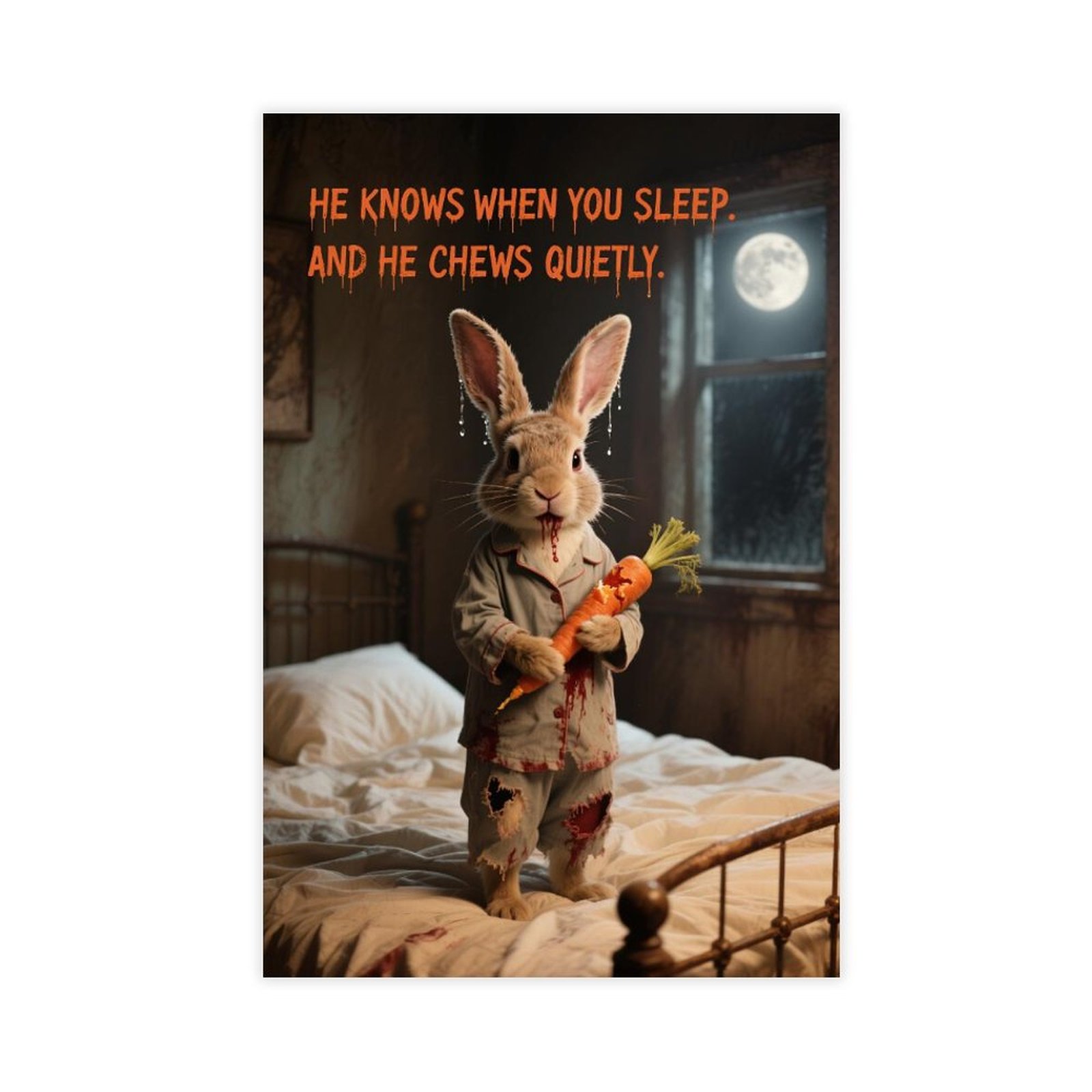 Midnight Chewer of Rabbit Inspirational Quotes Canvas Art Wall Decor ...