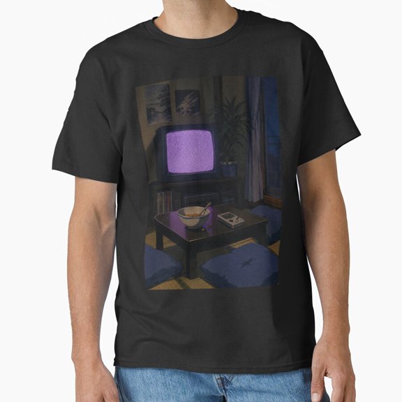 Midnight Console Lofi Aesthetic Retro 16-Bit Arcade Video Game Room Art T-Shirt