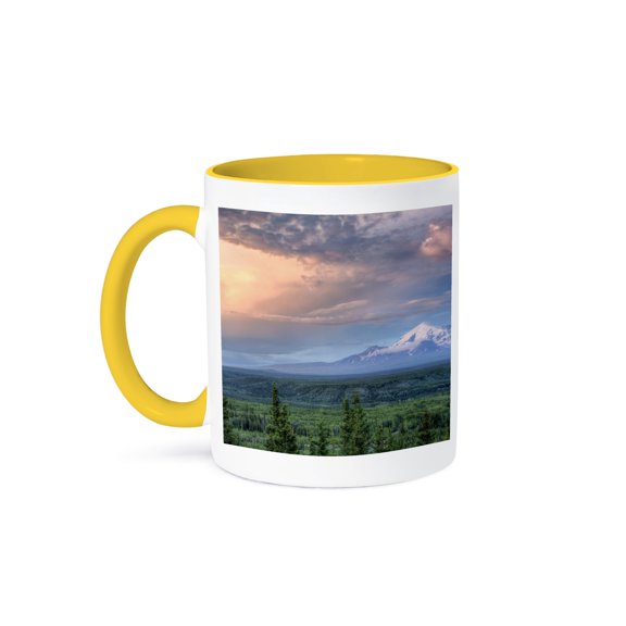 3drose, Midnight. Copper River, Alaska, Usa - Us02 Tno0032 - Tom Norring, 11oz Two-tone Yellow Mug
