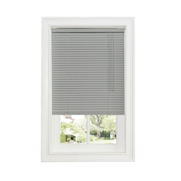 Midnight Cordless 1" Room Darkening Mini Blind 30x64 Gray