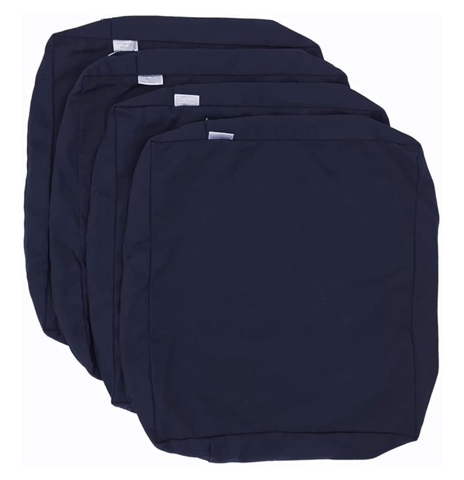 Midnight Dark Navy Outdoor Water Patio Chair Cushion Seat Pillow Covers (25"x25"x5" (4 Covers))